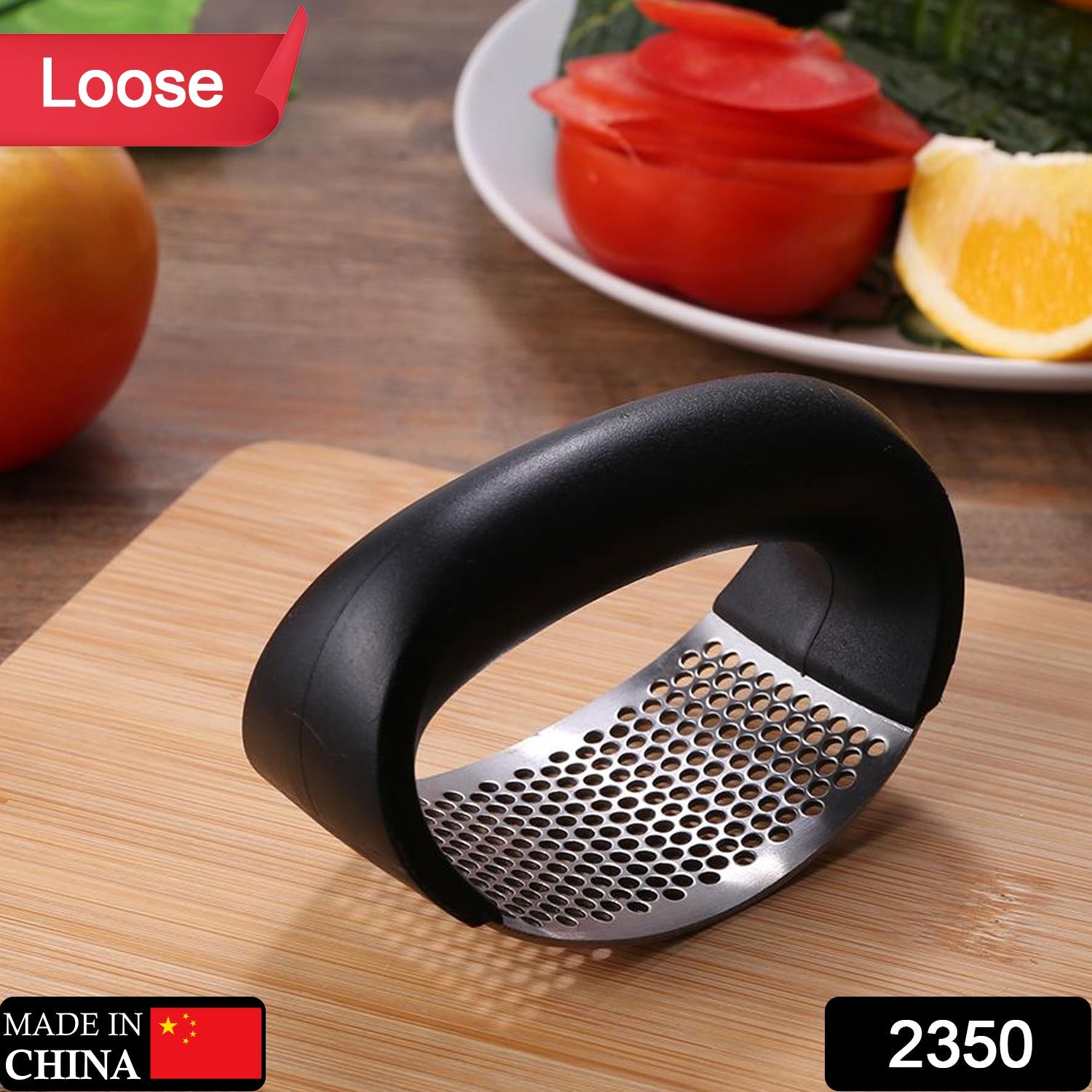2350 Multipurpose Garlic Presser Squeeze Press Crusher Stainless Steel Kitchen Tools, Quick Handy Ginger Garlic Crusher DeoDap 2350 Multipurpose Garlic Presser Squeeze Press Crusher Stainless Steel Kitchen Tools, Quick Handy Ginger Garlic Crusher DeoDap